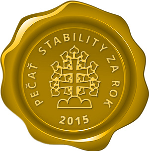 Logo certifikátu PEČAŤ STABILITY 2015